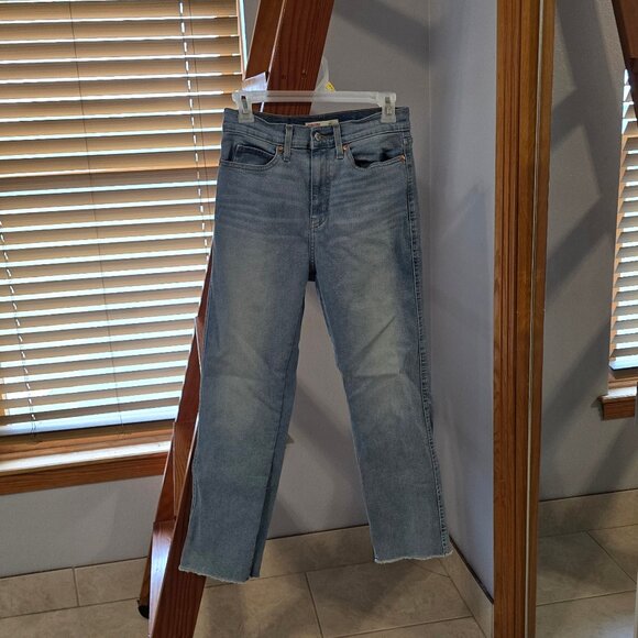 Light-Blue Levi Jeans (Heritage High Rise Straight) - Picture 1 of 6